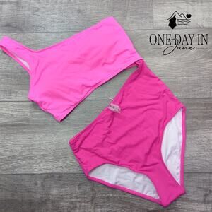 Yonique One Shoulder One Piece Swimsuit Size S
